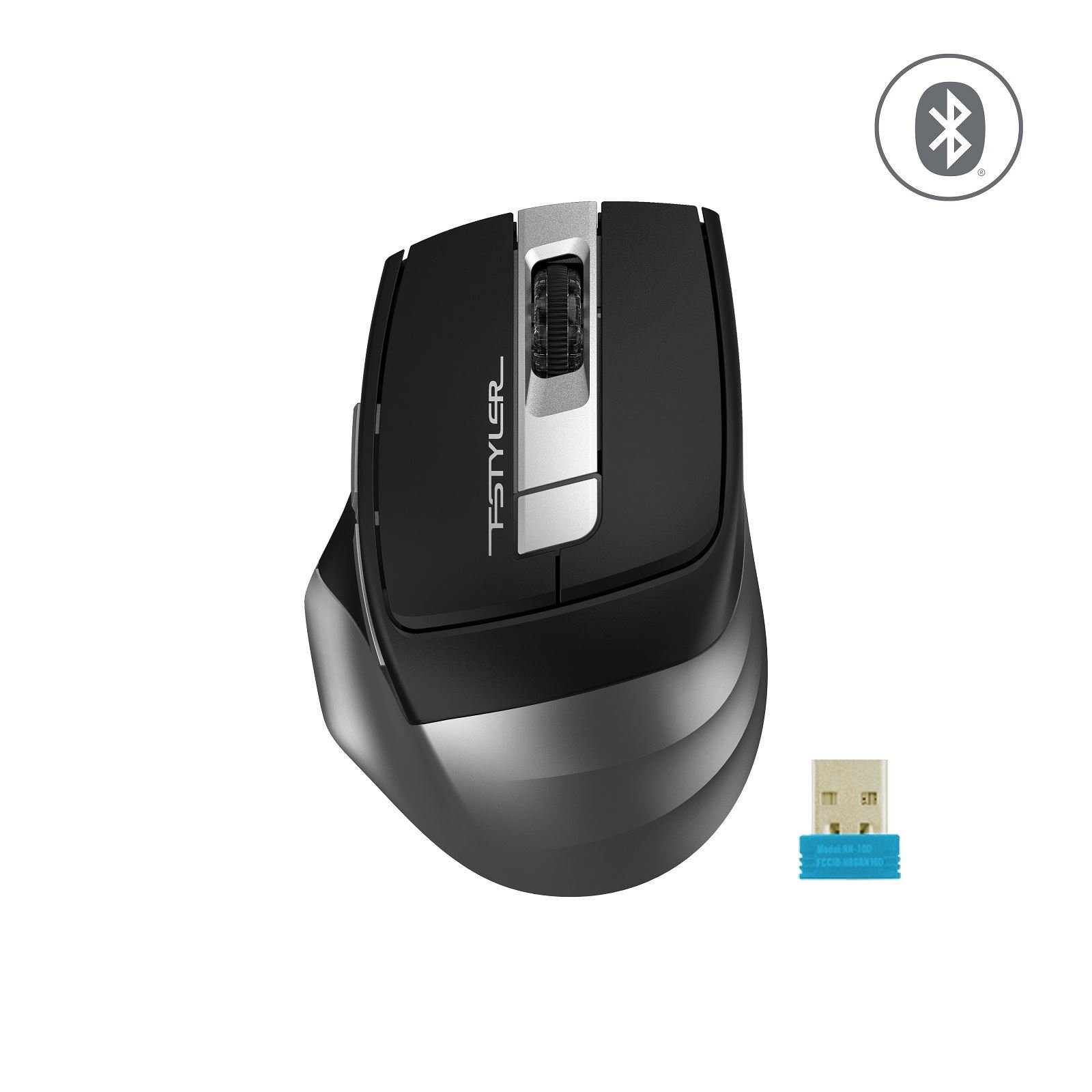 A4 TECH FB35-GRI FB35 GRİ BLUETOOTH+2.4G NANO OPT.2000DPI KABLOSUZ MOUSE