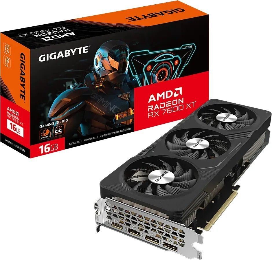 GIGABYTE GV-R76XTGAMOC-16GD AMD Radeon RX 7600 XT 16GB DDR6 128 bit PCI-E 4.0 Ekran Kartı