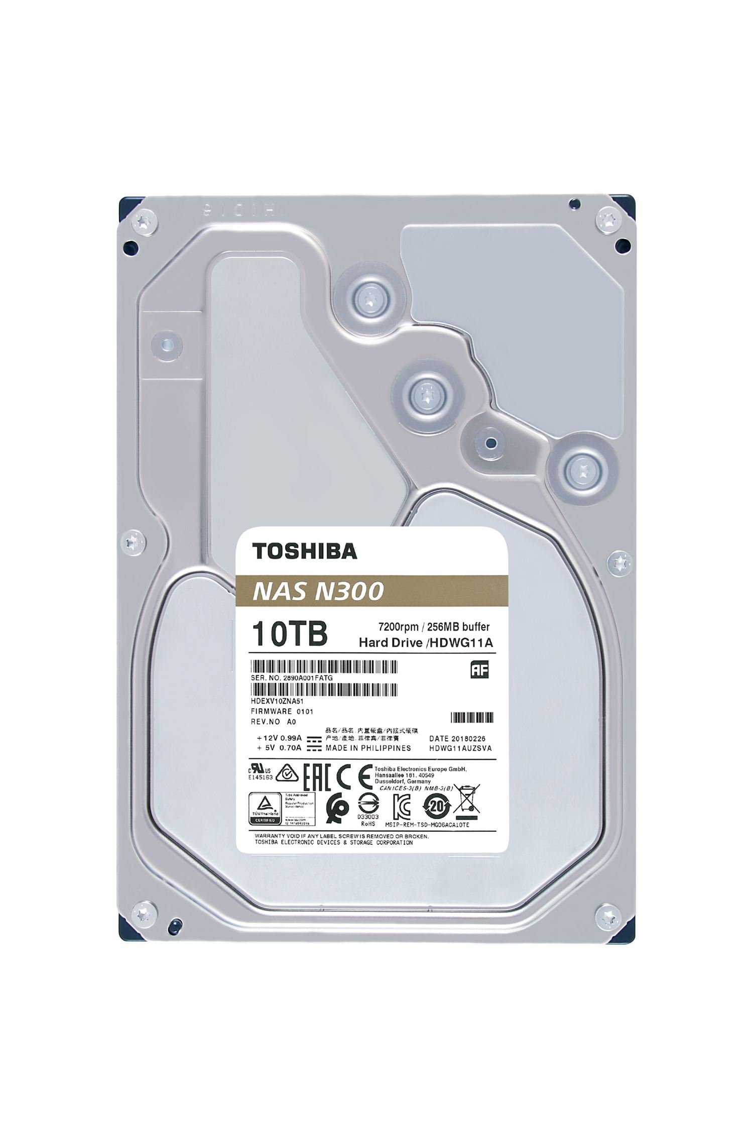 TOSHIBA HDWG11AUZSVA 10TB Sata 3.0 7200RPM 256MB 3.5'' Dahili Disk