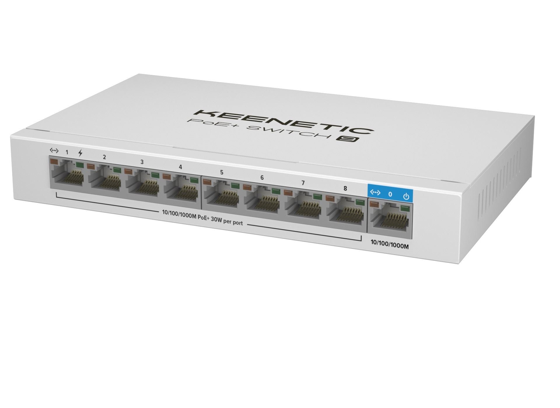 KEENETIC KN-4710-01-EU PoE+ Switch 9 1x1Gbit 8x1Gbit PoE+ Port IEEE 802.3af/at 120W