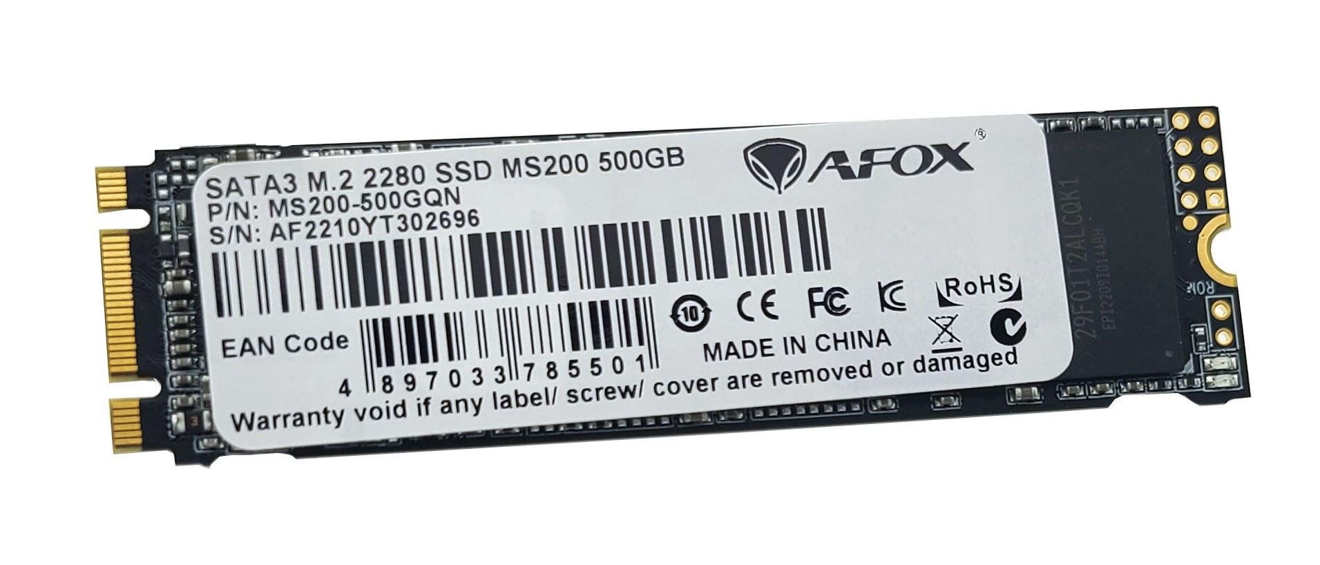 AFOX MS200-500GQN SSD 500GB M.2 2280 SATA3 3D QLC