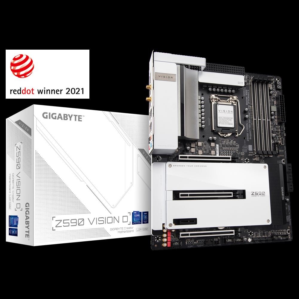 GIGABYTE Z590-VISION-D MAB INTEL Z590 VISION-D LGA1200 DDR4 2666MHZ HDMI